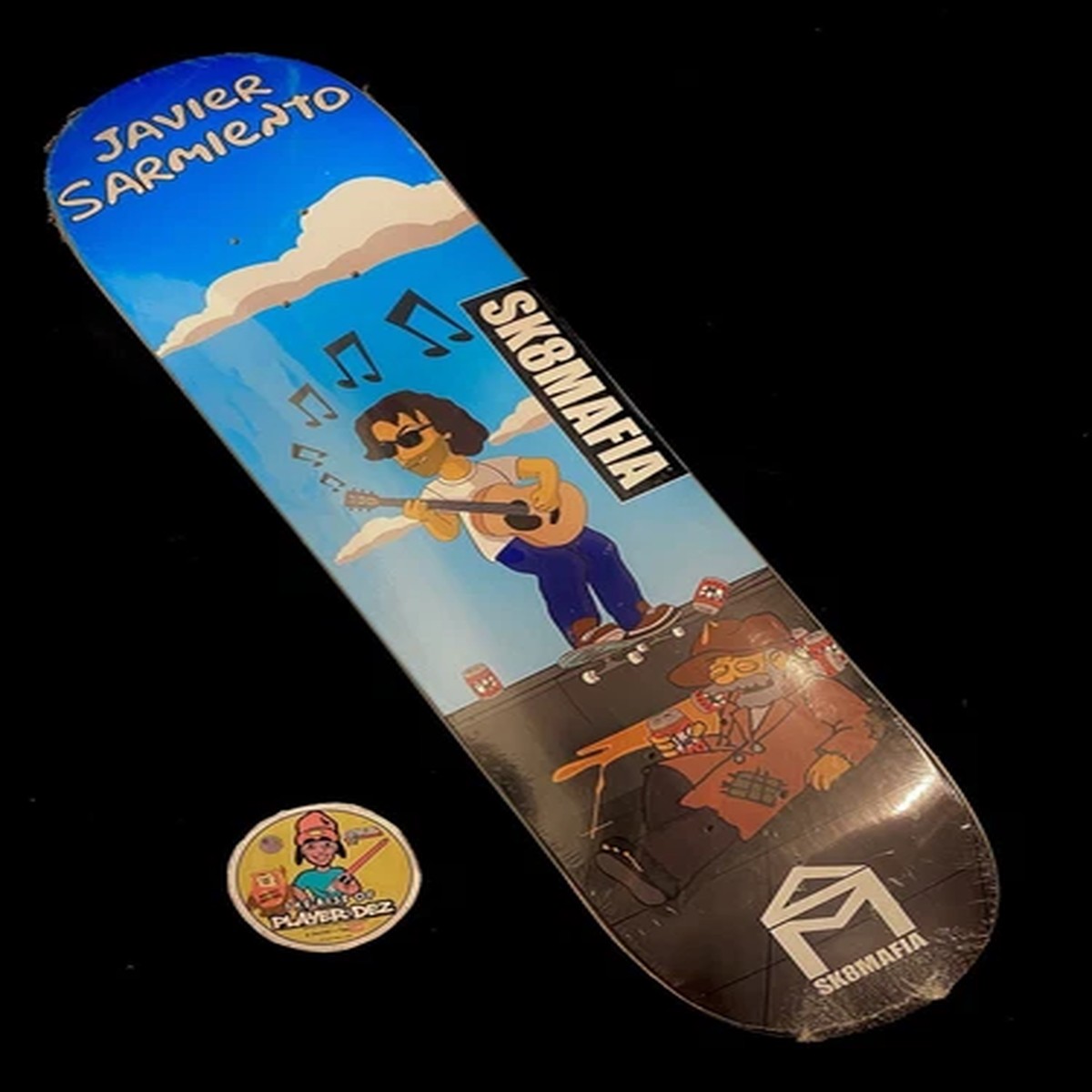 RARE Sk8mafia The Simpsons Javier Sarmiento Skateboard Deck Pimpsuns In Shrink