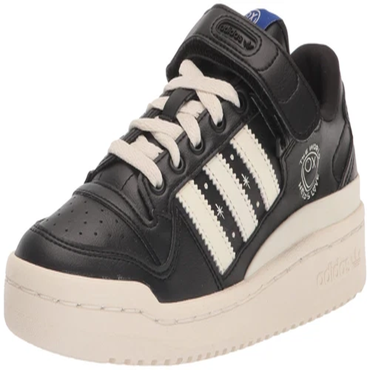 adidas Originals Forum Low Skate Shoe, Black/Cream White/Black, 12 US Unisex
