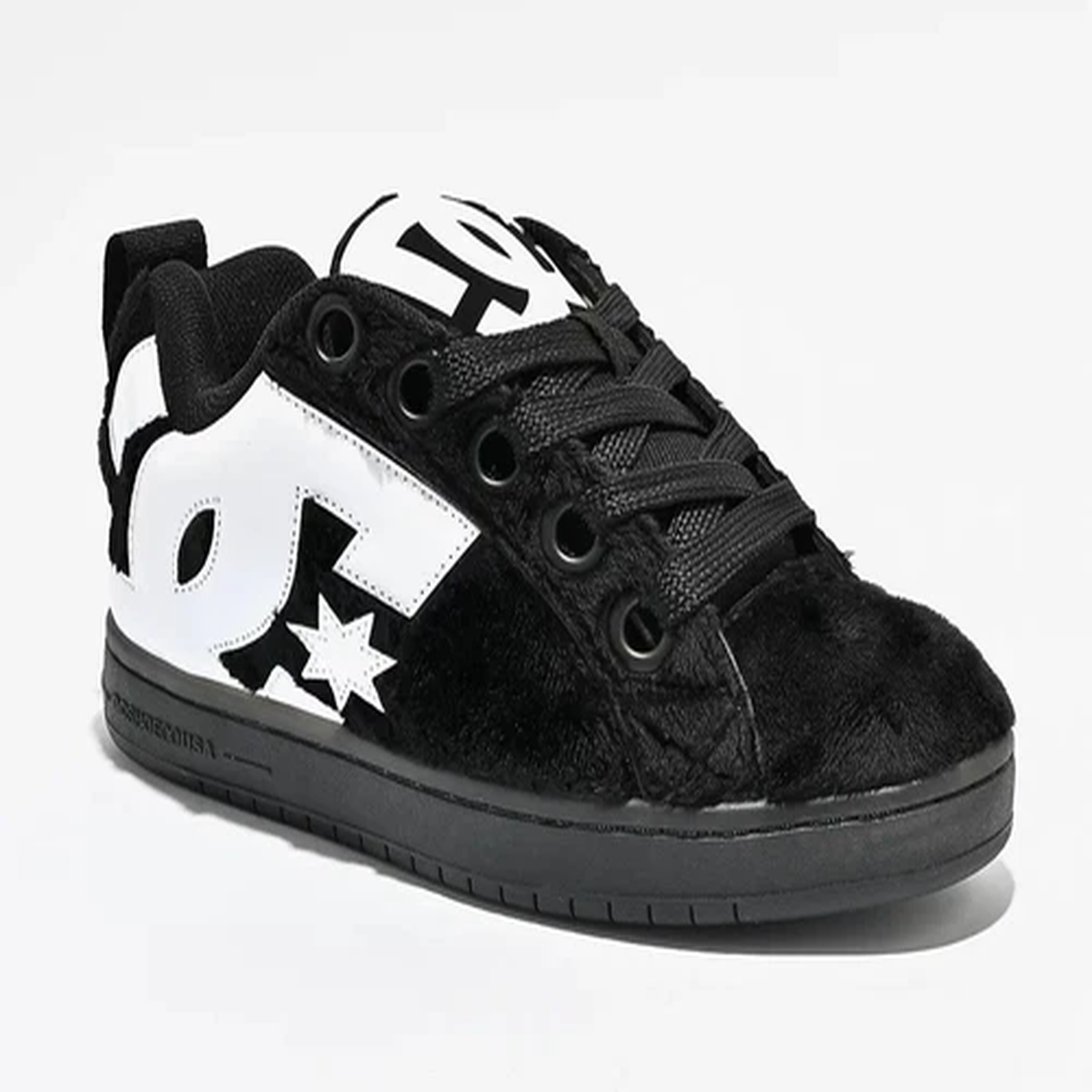 Men's DC Court Graffik Puff Skate Shoe Casual Low Top - Black/White