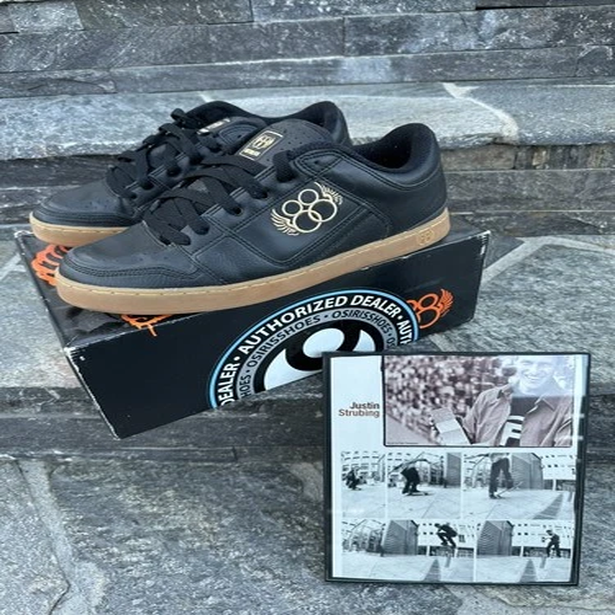 88 Footwear Skate Shoes Justin Strubing Black/Gum New w/ Box early 2000s size 10
