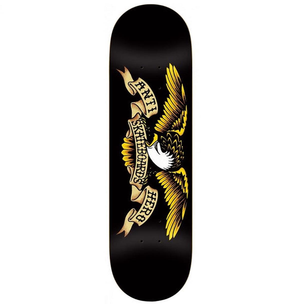 Anti Hero Classic Eagle Black Skateboard Deck - 8.12"