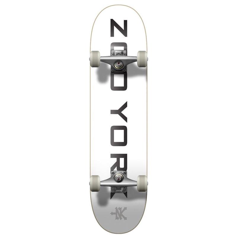 Zoo York OG 95 Logo Block White Skateboard - 7.75"