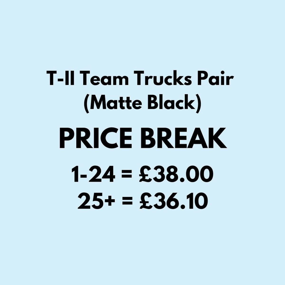 Thunder T-II Team (Matte Black) Skateboard Trucks - 148 (5.5") (Pair)