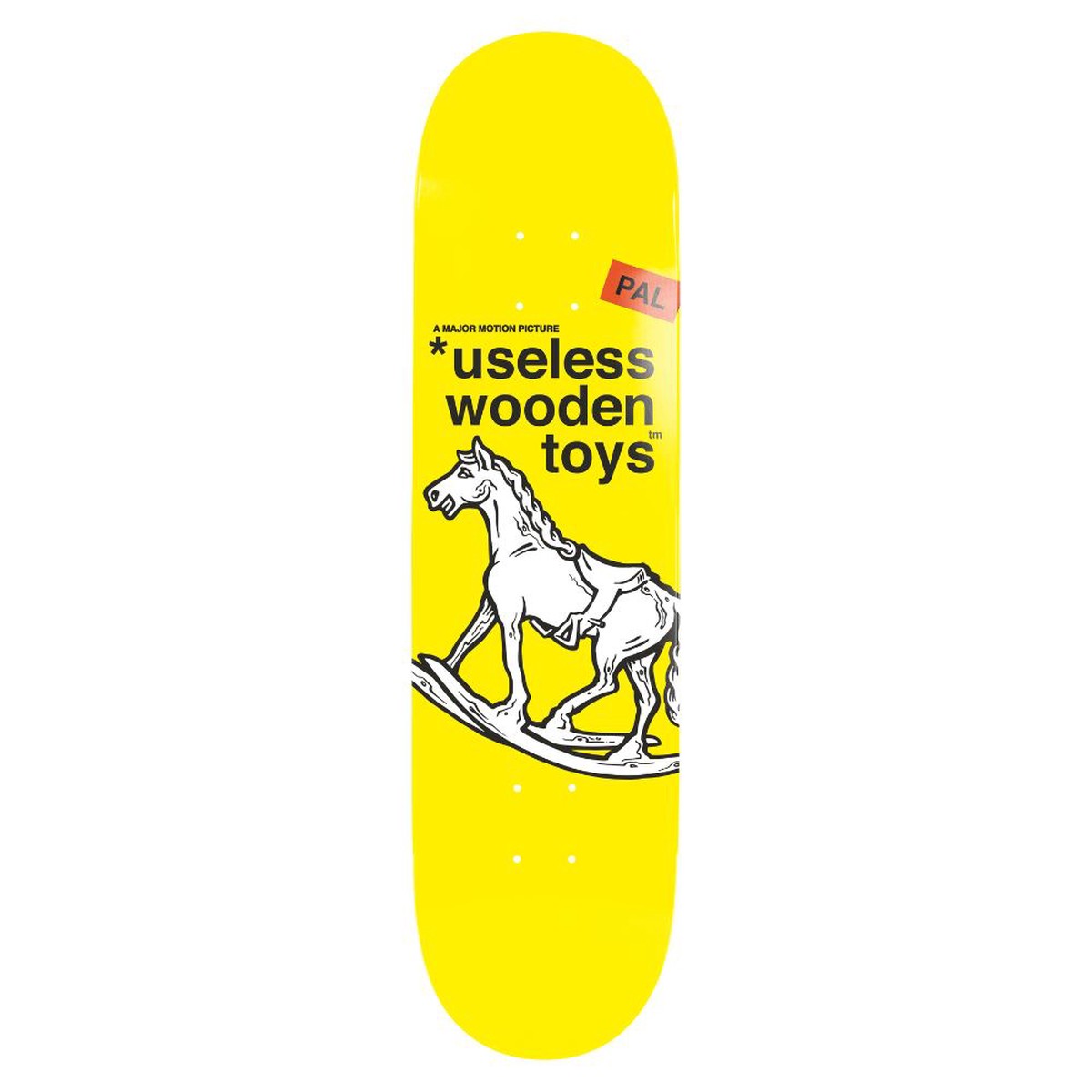 Heritage New Deal Useless Wooden Toys Popsicle Yellow Skateboard Deck - 8.25"