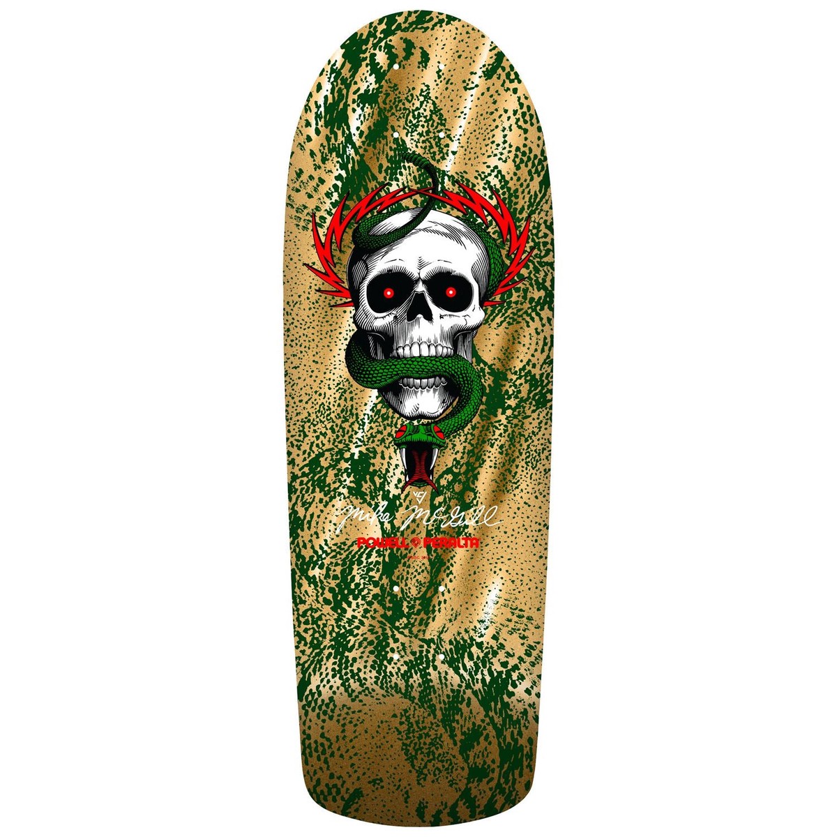Powell-Peralta Mike Mcgill Skull & Snake '18' Gold Foil Skateboard Deck - 10.0"