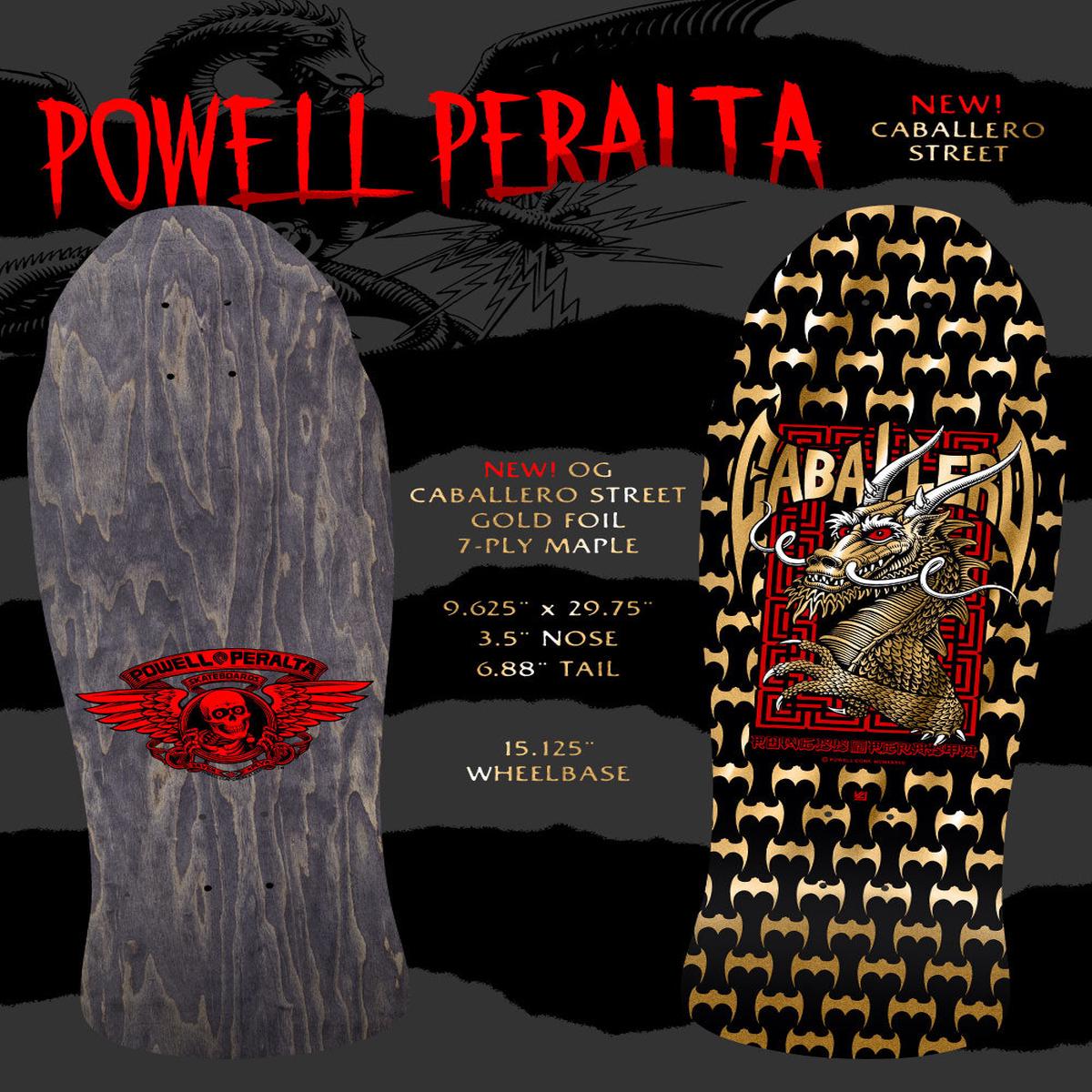 *Pre-Order* Powell Peralta Steve Caballero Street Dragon DNB Black/Gold Foil 9.625" Skateboard Deck