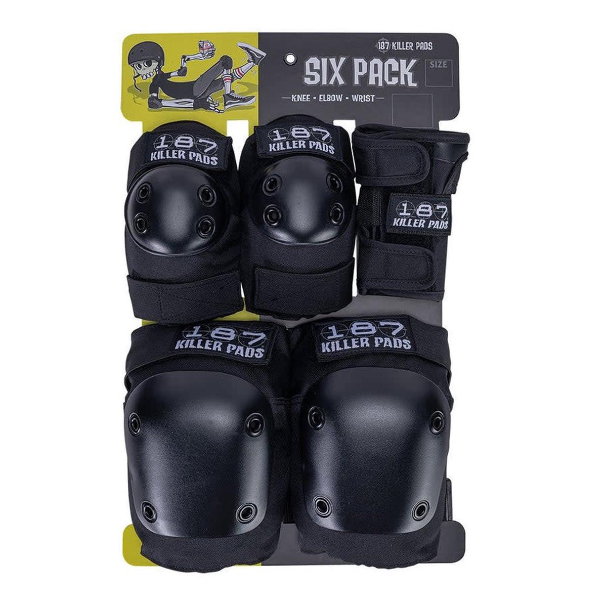 187 Adult Six Pack Pads (Black)